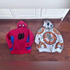 Boys hoodie sweatshirt size small 8/10 & medium Star Wars and Marvel Spider-Man